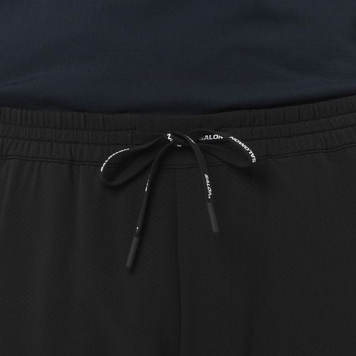 Herren Laufhose Salomon Shakeout Hexaflow tiefschwarz