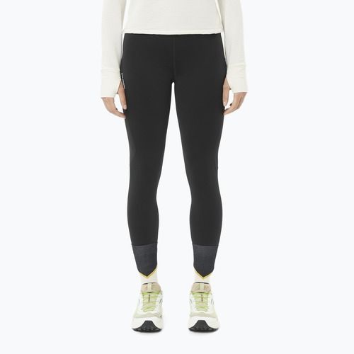 Damen-Laufleggings Salomon Shakeout Core Warm deep black