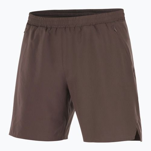 Herren-Laufshorts Salomon Shakeout C 2IN1 7" Kaffee-Bohne