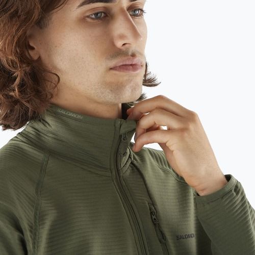 Herren-Trekkingpullover Salomon Essential Lightwarm Full Zip grape leaf