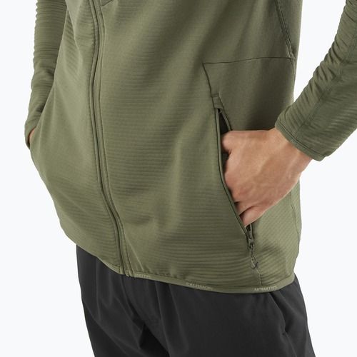 Herren-Trekkingpullover Salomon Essential Lightwarm Full Zip grape leaf