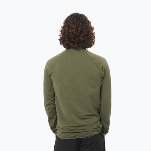 Herren-Trekkingpullover Salomon Essential Lightwarm Full Zip grape leaf