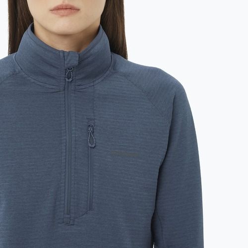 Damen-Trekkingpullover Salomon Essential Lightwarm Half Zip blue night