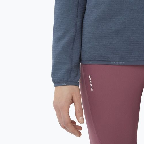 Damen-Trekkingpullover Salomon Essential Lightwarm Half Zip blue night
