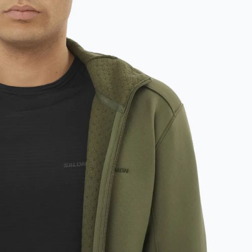 Herren Salomon Outline Warm Fleece Full Zip Traubenblatt Sweatshirt