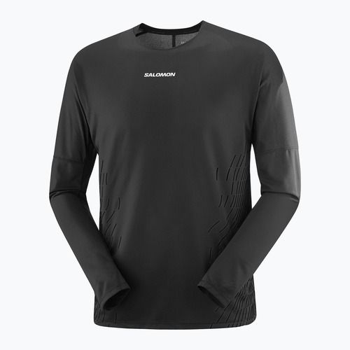 Langarm-Laufshirt für Herren Salomon Sense Aero GFX deep black
