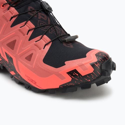 Herren-Laufschuhe Salomon Spikecross 6 GTX Rindsleder/Schwarz/Neonflamme