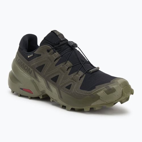 Herren-Laufschuhe Salomon Speedcross 6 GTX schwarz/torf/tiefes Flechtengrün