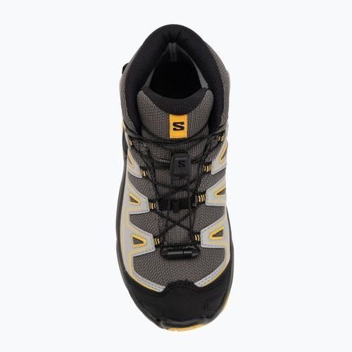 Kinder-Trekking-Schuhe Salomon X Ultra Mid GTX castlerock/schwarz/spicy/senf
