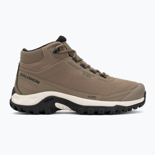 Herren-Trekking-Schuhe Salomon Shelter WP stone gray/schwarz/rainy day
