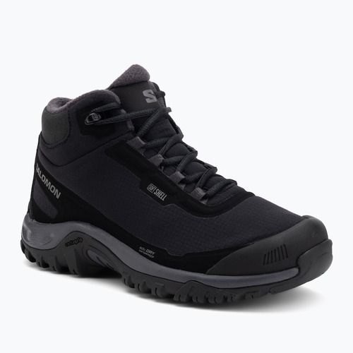 Damen-Trekking-Schuhe Salomon Shelter WP schwarz/Asphalt/Castlerock