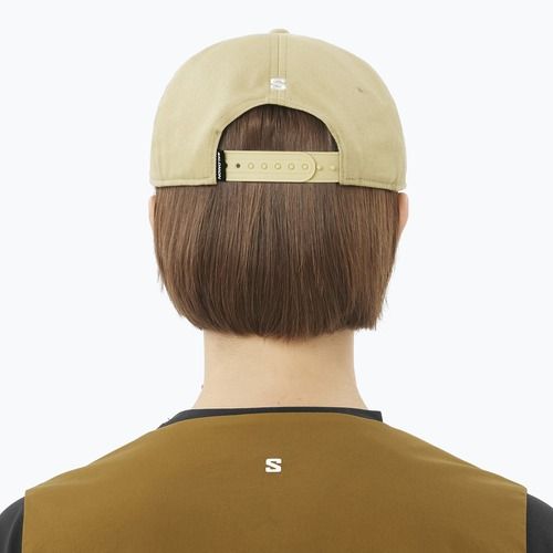 Salomon Logo Flat Cap grau-grün