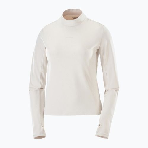 Damen-Langarmshirt zum Laufen Salomon Bliss whisper white
