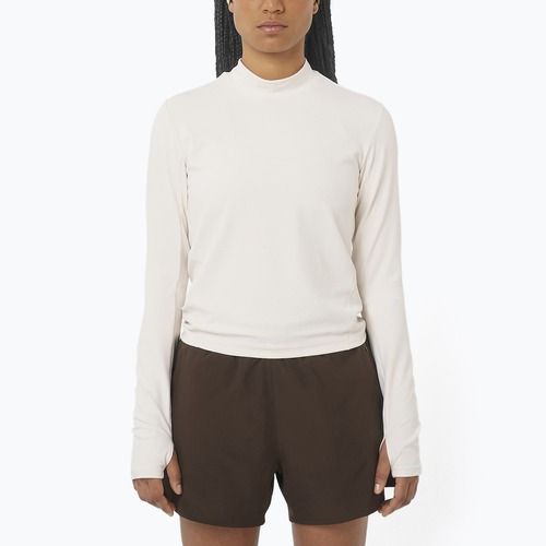 Damen-Langarmshirt zum Laufen Salomon Bliss whisper white