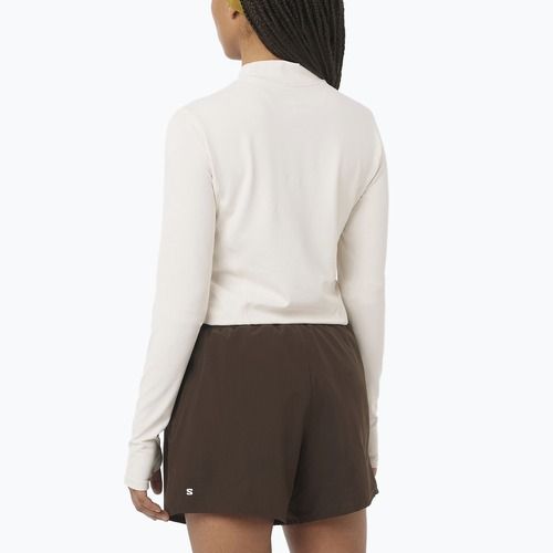 Damen-Langarmshirt zum Laufen Salomon Bliss whisper white