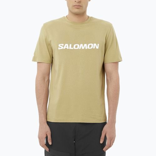 Herren T-Shirt Salomon Logo grau grün