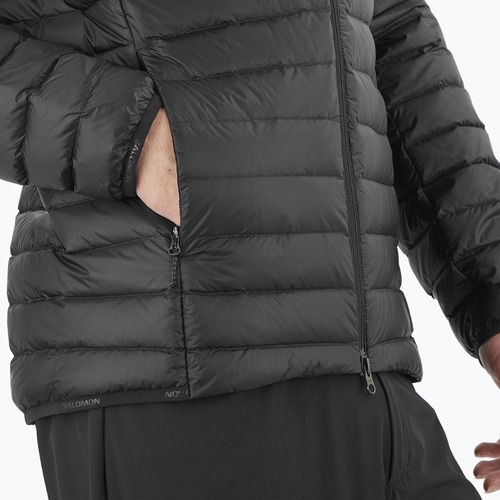 Herren Daunenjacke Salomon Elixir Micro Down Hoodie deep black