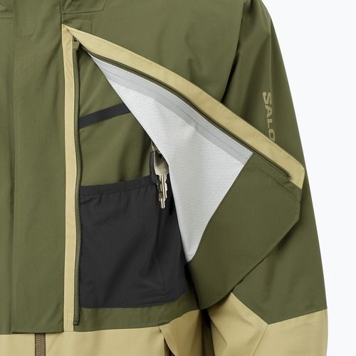 Herren Softshell-Jacke Salomon Outherpath Pro 2.5 l grau grün/weinblatt
