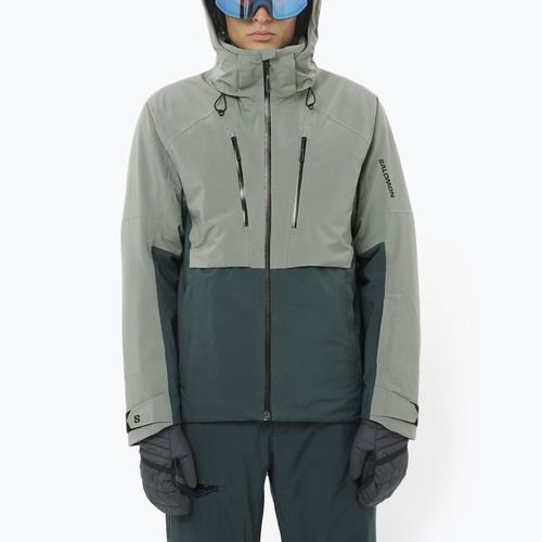 Herren-Skijacke Salomon Brilliant 2.0 Sedona Sage/Grün