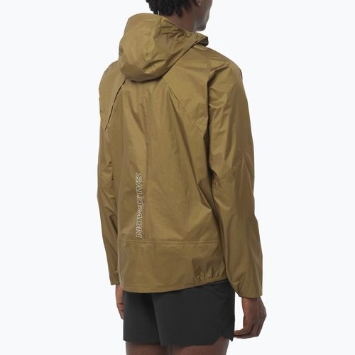 Herren-Laufjacke Salomon Bonatti Waterproof brilliant olive