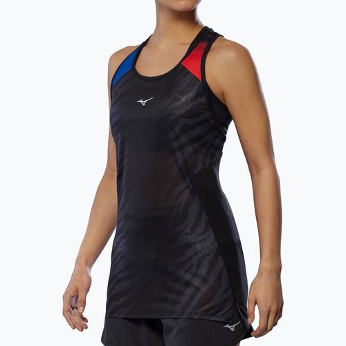 Damen-Laufshirt Mizuno DryAeroFlow Graphic Tank oni red