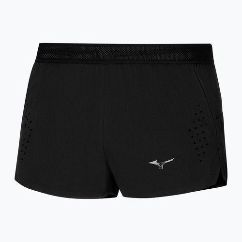 Herren-Laufshorts Mizuno Tech Light Split 1.5" schwarz
