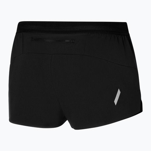 Herren-Laufshorts Mizuno Tech Light Split 1.5" schwarz