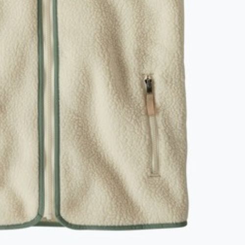 Damenweste Patagonia Retro Pile natural mit Ellwood Green