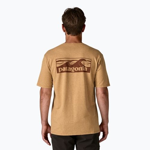 Herren Patagonia Boardshort Logo Tasche Responsibili t-shirt talon gold