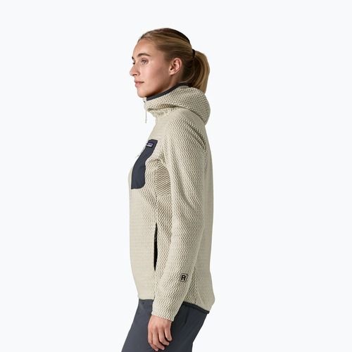 Patagonia R1 Air Full-Zip Fleece-Kapuzenpulli Wolle weiß