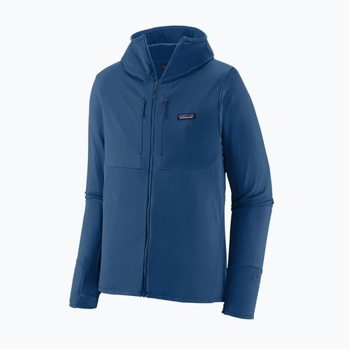 Herren Patagonia R1 Thermal Full Zip Hoody clement blau trekking Sweatshirt