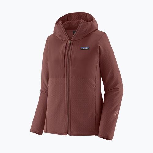 Patagonia Damen-Softshell-Jacke R2 CrossStrata Hoody dark ruby