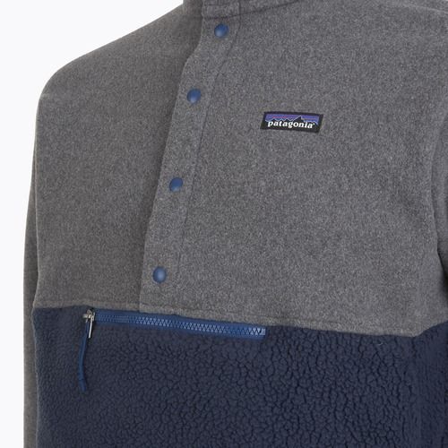 Herren Patagonia Retro Pile 1 / 2 Snap P / O neue Marine w / Nickel Trekking Sweatshirt