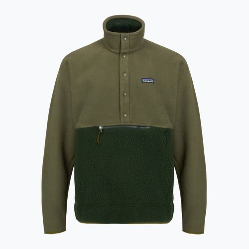 Herren Patagonia Retro Pile 1 / 2 Snap P / O alten Wachstum grün Trekking Sweatshirt
