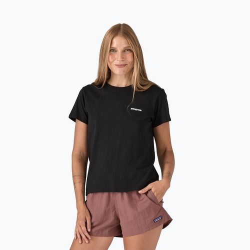 Damen Patagonia P-6 Logo Responsibili-Tee schwarz