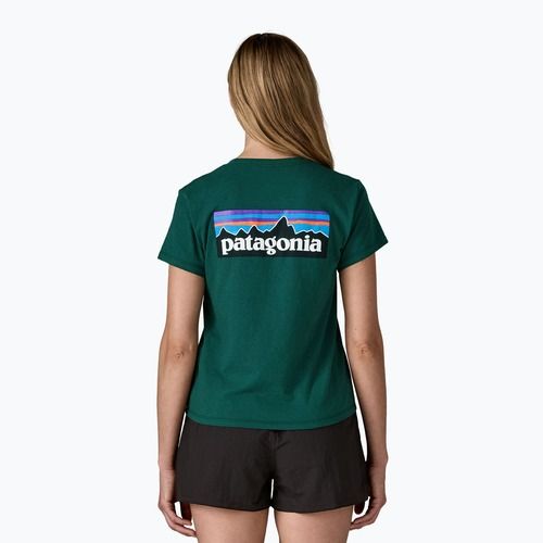 Damen Patagonia P-6 Logo Responsibili-Tee kaskadengrün