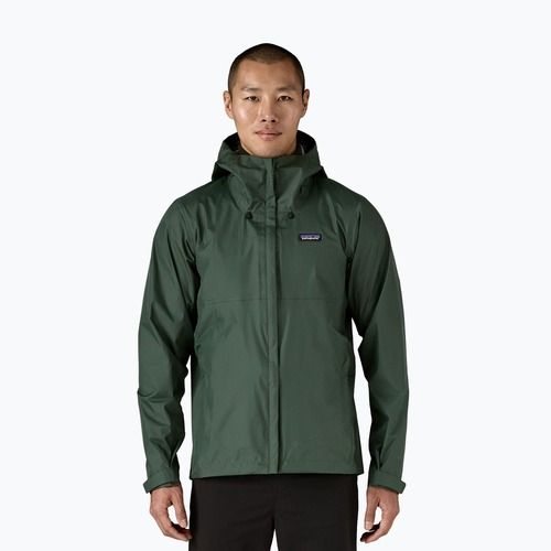 Herren Patagonia Torrentshell 3L Regenjacke altes Wachstum grün