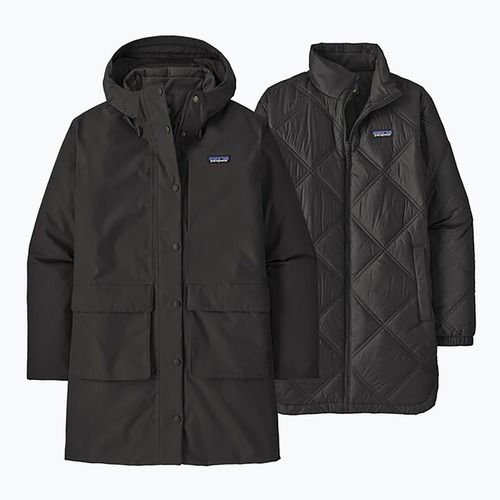 Damen Patagonia Pine Bank 3-in-1 Parka Jacke schwarz