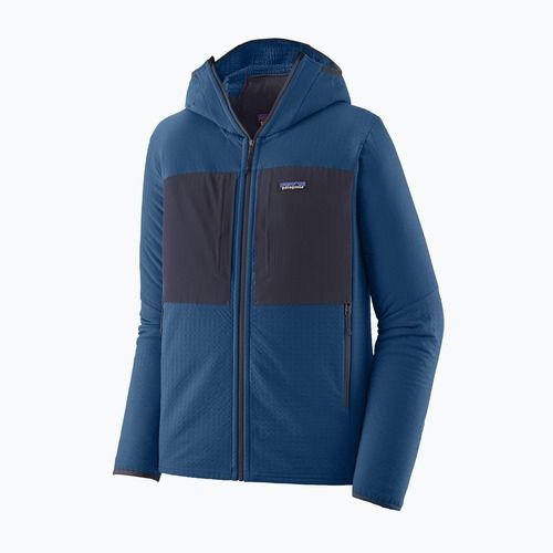 Herren Patagonia R2 TechFace Hoody Softshell Jacke clement blau