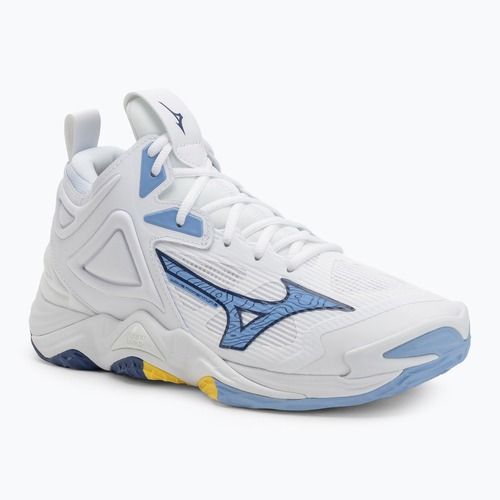 Volleyballschuhe Mizuno Wave Momentum 3 Mid weiß/bellwether blau/belair blau