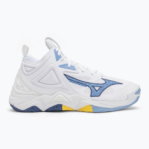 Volleyballschuhe Mizuno Wave Momentum 3 Mid weiß/bellwether blau/belair blau