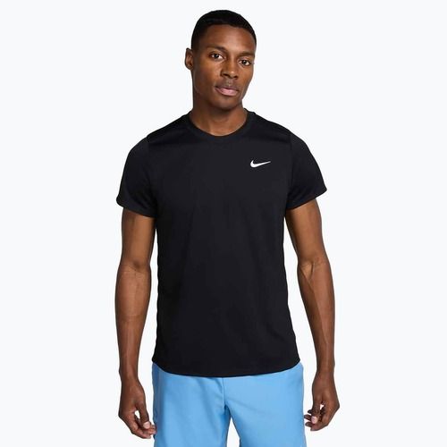 Herren-Tennis-T-Shirt Nike Court Dri-Fit Victory schwarz/weiß