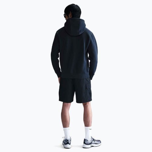 Nike Club Kapuzenpullover mit durchgehendem Reißverschluss für Männer obsidian/obsidian/weiß