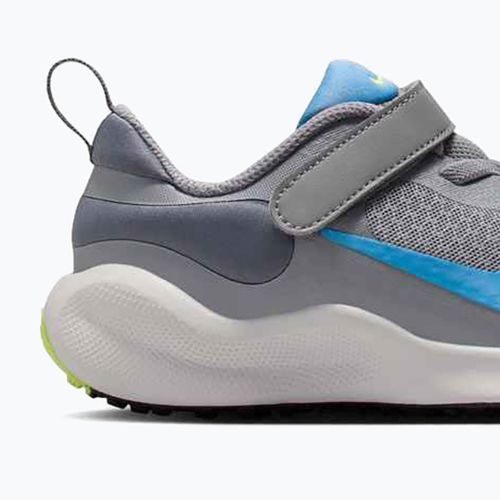 Nike Revolution 7 Kinderschuhe Zementgrau/Universitätsblau/Lichtkarbon