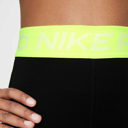 Nike Pro Dri-FIT comet schwarz/volt/weiß Kinder Leggings