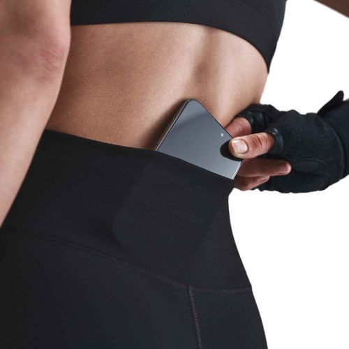 Damen Leggings Nike One High-Waisted schwarz/weiß