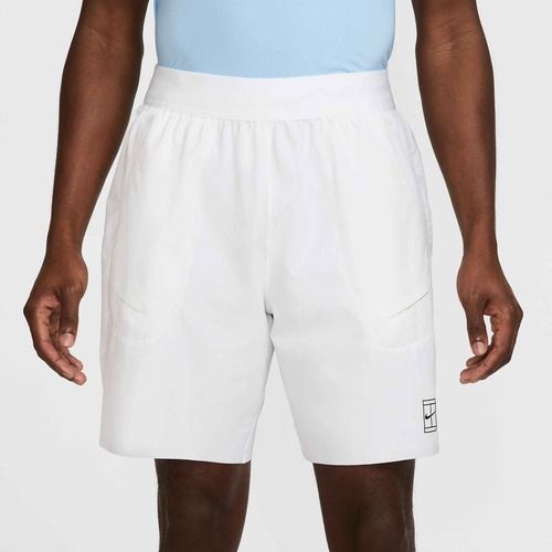 Herren Nike Court Dri-Fit Advantage 8" Tennisshorts weiß/schwarz