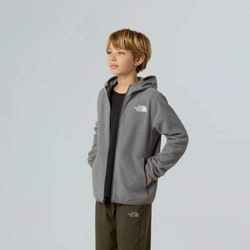 Kinder-Fleecejacke The North Face Teen Glacier Full Zip Hoodie mid grey heather
