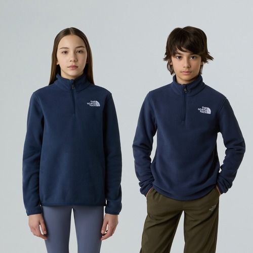 Fleece Hoodie Sweatshirt Kinder The North Face Teen Glacier 1/4 Zip summit navy