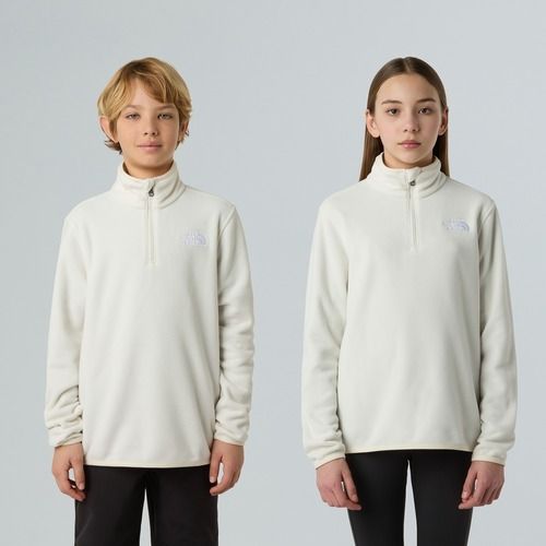 Fleece Hoodie Sweatshirt Kinder The North Face Teen Glacier 1/4 Zip wine dune